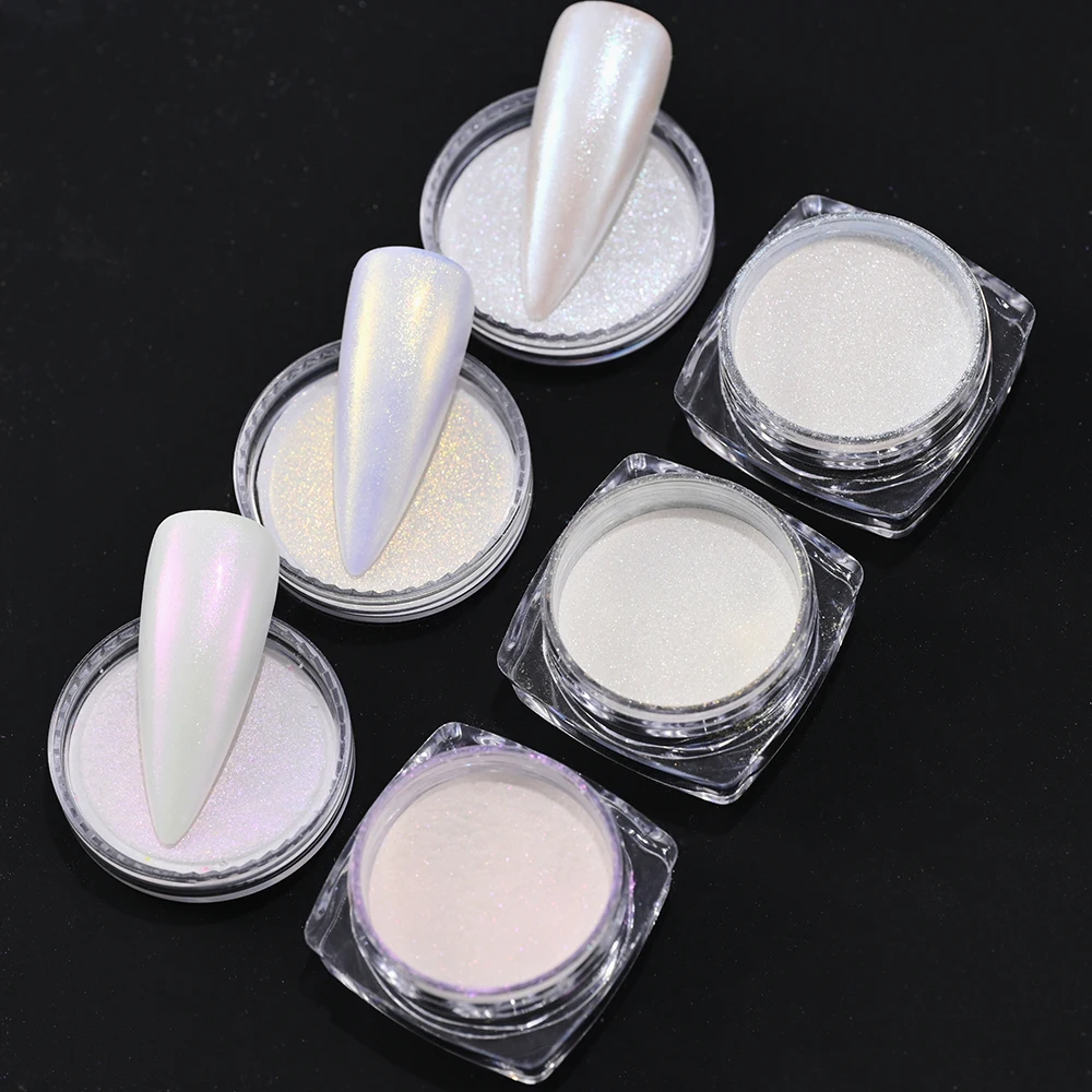 Top Trends: 1Jar Pearl Nail Mirror Powder Pigment Pearlescent Chrome Powder Ice Neon Mermaid Mirror Glitter Pearl Aurora Nail Pigment FT198 Shoppable Styles - Image 6