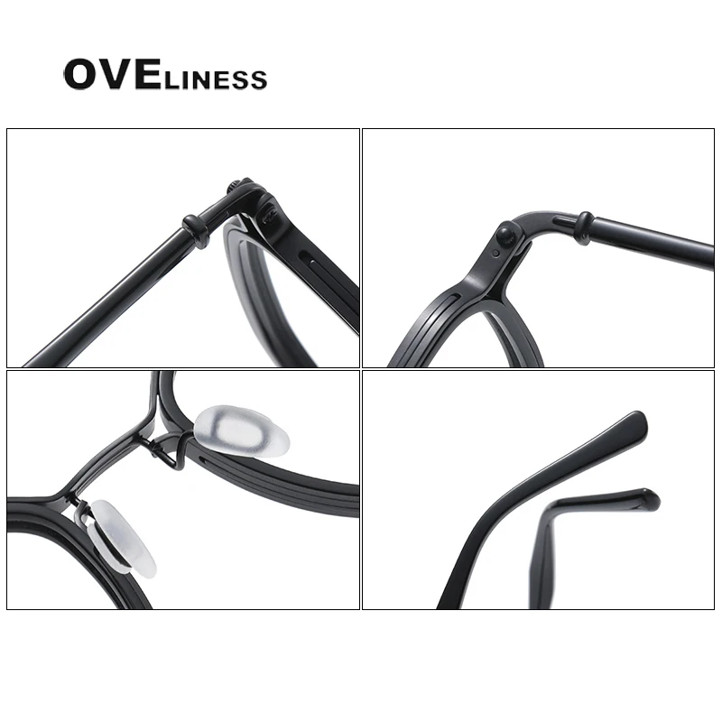 Top Trends: Acetate Titanium Glasses Frame For Men Retro Square Prescription Eyeglasses Frames Women 2022 Vintage Myopia Optical Eyewear Shoppable Styles - Image 4