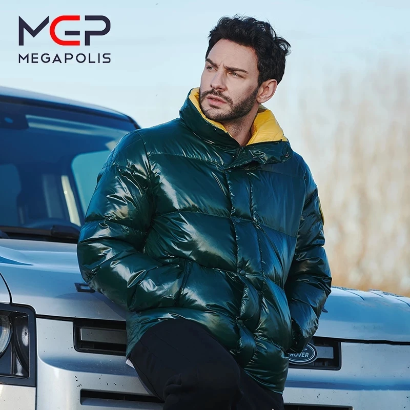 Top Trends: MGP Short Men's Down Jacket 2022 Winter Locomotive Style Warm, Waterproof And Windproof Jacket For Men Shoppable Styles