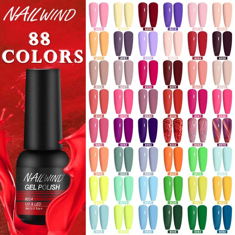 Top Trends: NAILWIND Gel Nail Polish Nude Purple Color UV Led Varnish Hybrid Vernis Semipermanent Cat Eye Polish Gel Top Coat Gel Polish Shoppable Styles