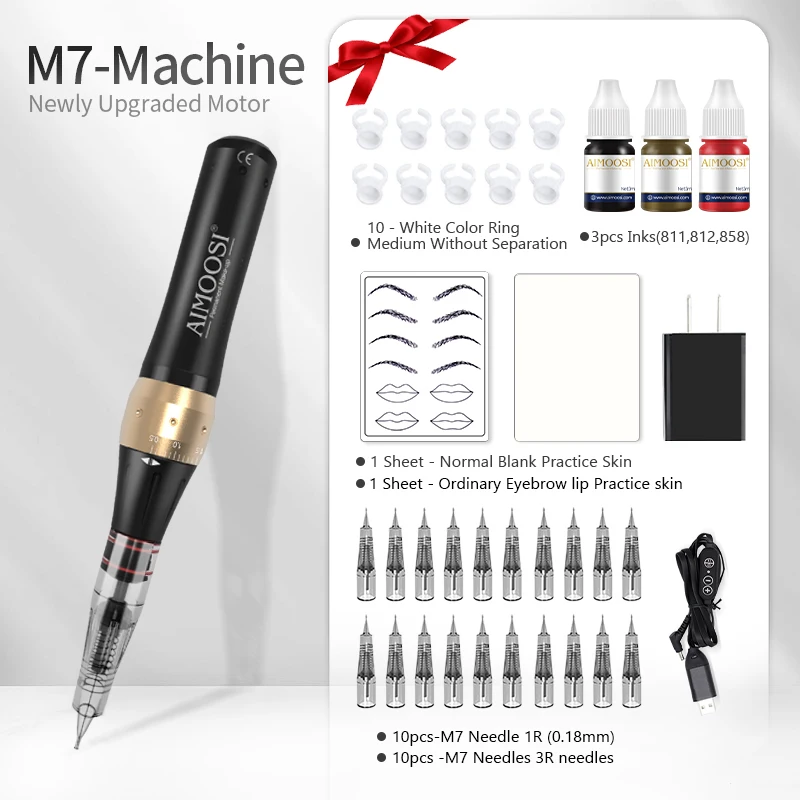 Top Trends: Tattoo Machine Set Microblading Eyebrow Lip PMU Gun Pen Needle Permanent Makeup Professional Supplies Beginner Tattoo Supplie Shoppable Styles