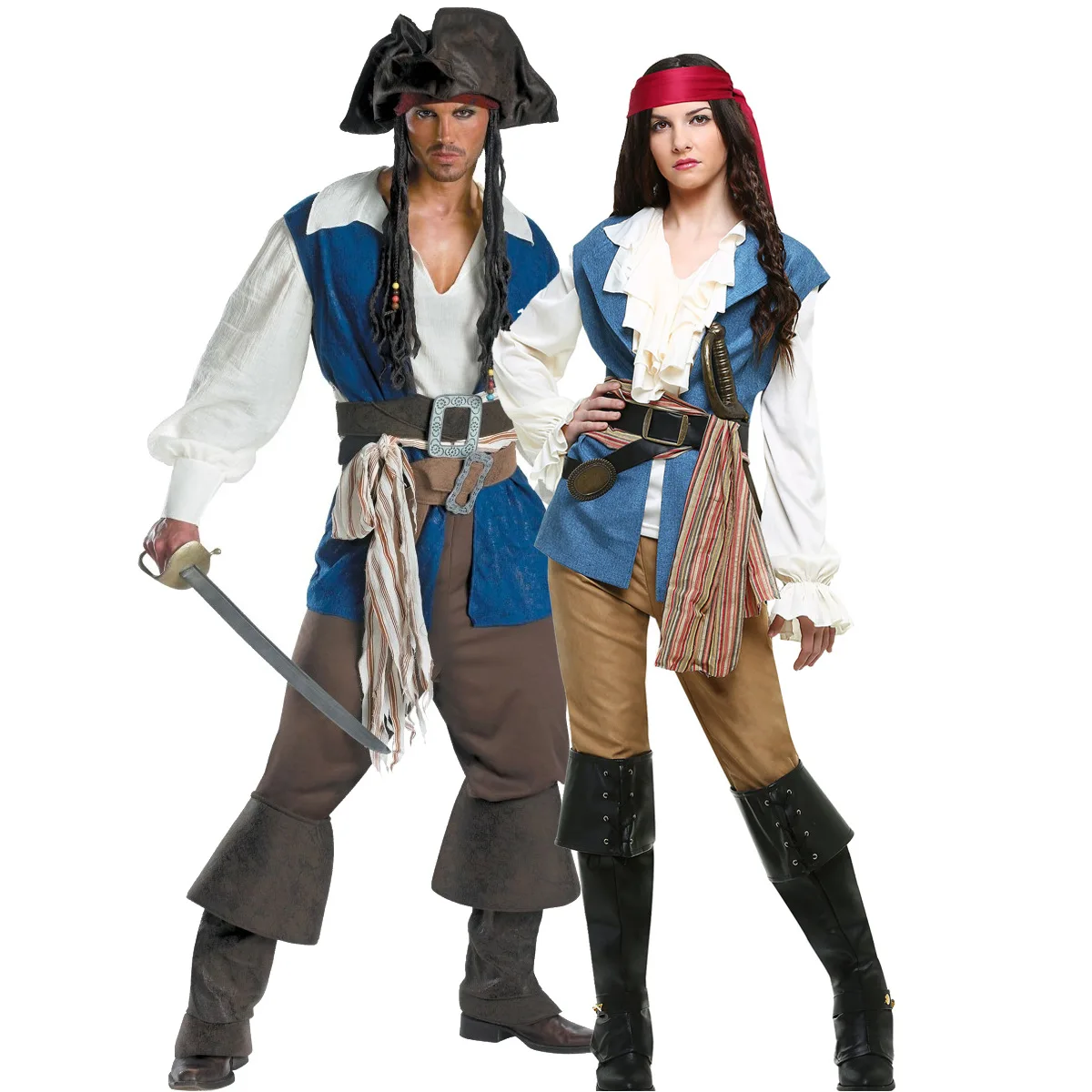 Top Trends: Pirates Of The Caribbean Adult Halloween Cosplay Costume Men Women Game Clothing Carnival Party Masquerade Stage Performance Shoppable Styles