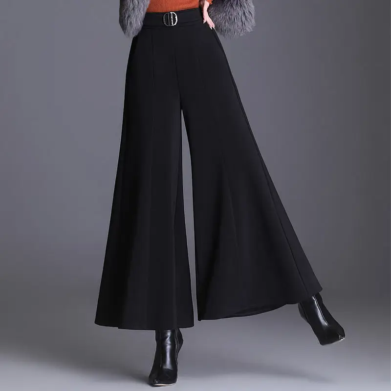 Top Trends: Office Lady Fashion Black Oversize Suit Pants Spring Autumn Big Size Elastic High Waist Women Korean Streetwear Casual Trousers Shoppable Styles