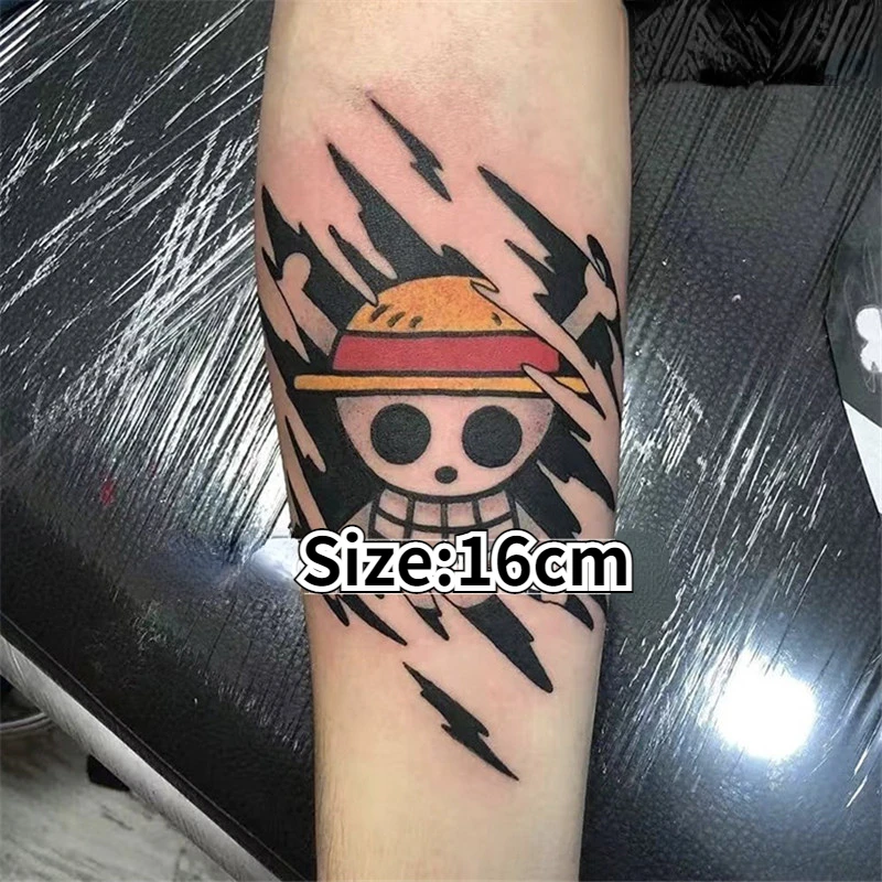 Top Trends: Anime Temporary Tattoos Cartoon Skull Body Art Tatoo Waterproof Fake Tatto Sticker For Man Women Shoppable Styles