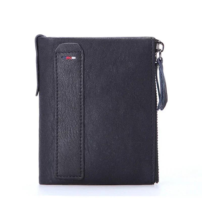 Top Trends: 2023 New HOT Rfid Cowhide Genuine Leather Men Wallet Short Coin Purse Small Vintage Wallets Brand High Quality Designer Holder Shoppable Styles - Image 5