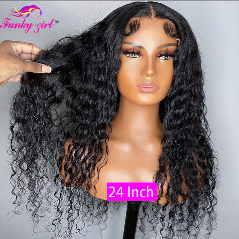 Top Trends: Water Wave Lace Front Wigs 13x6 Lace Frontal Wig Deep Wave Wigs For Women Brazilian 18-32 Inch Remy Human Hair Wig Preplucked Shoppable Styles