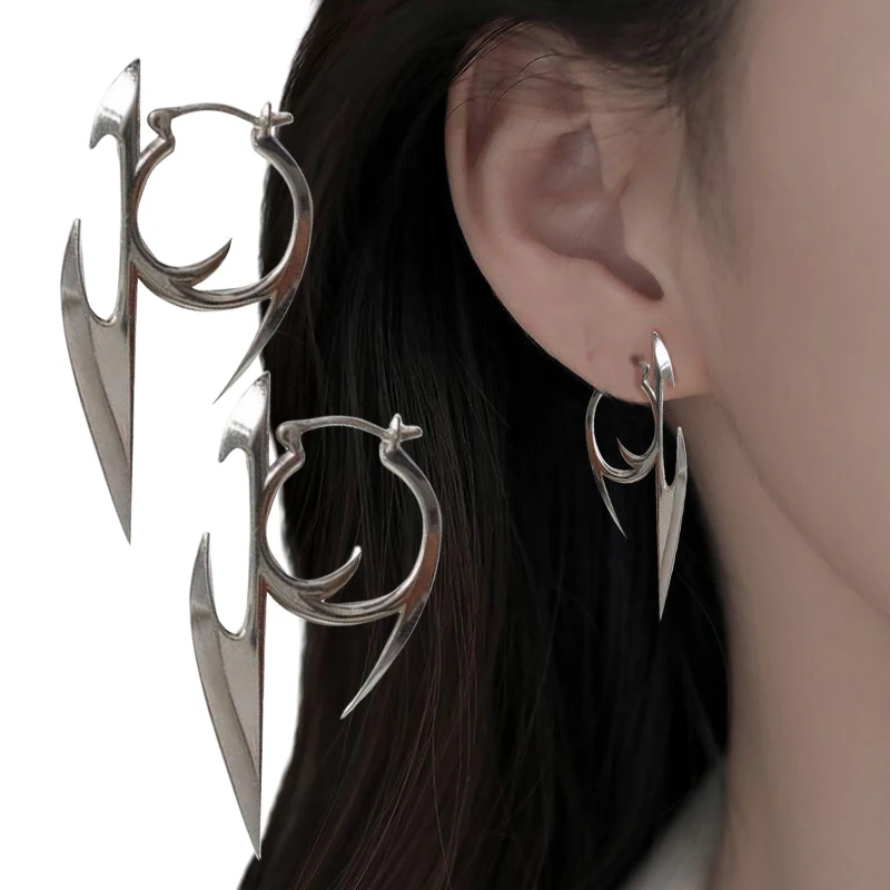 Top Trends: Cyberpunk Personality Design Darts Shape Ear Pendants Gothic Earrings Hip Hop Eardrop Unisex Jewelry Accessories Gift Shoppable Styles