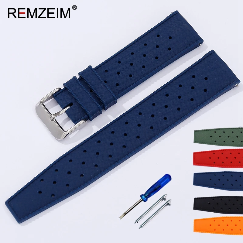 Top Trends: Silicone Watchbands 18mm 20mm 22mm Men Women Watch Band Waterproof Sport Breathable Quick Release Rubber Straps Shoppable Styles