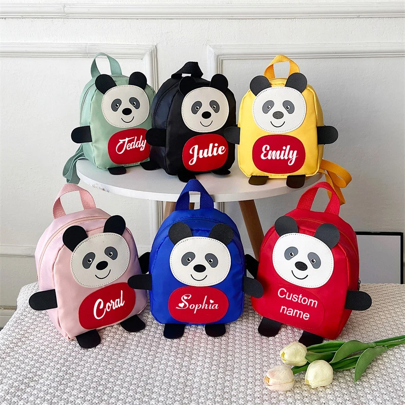 Top Trends: Personalised Children'S Cute Cartoon Zoo Animal Backpack Toddler Backpack For Going Out Custom Name Cute Panda Shape Backpack Shoppable Styles