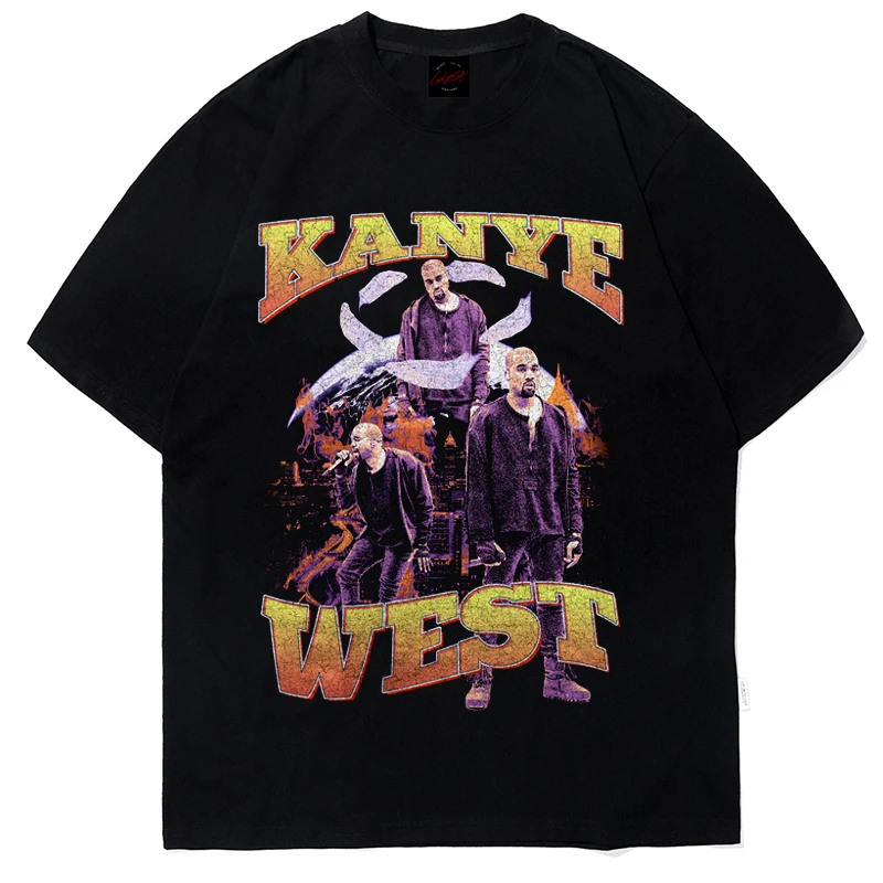 Top Trends: Kanye West Streetwear Hip Hop Tshirt Homme Oldschool Wear Vintage T-shirt Oversize Men Rapper T Shirt Graphic Male Short Sleeve Shoppable Styles