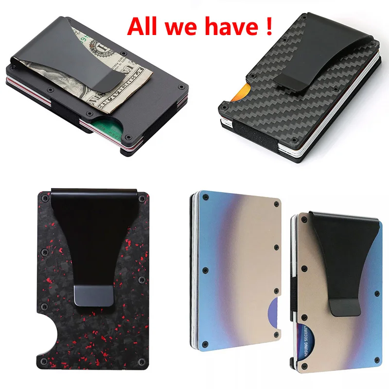 Top Trends: RFID Clip Metal Wallet Blocking Aluminum Minimalist Credit Card Holder Money Wallets 2023 All Color Slim Business Bank Id Case Shoppable Styles