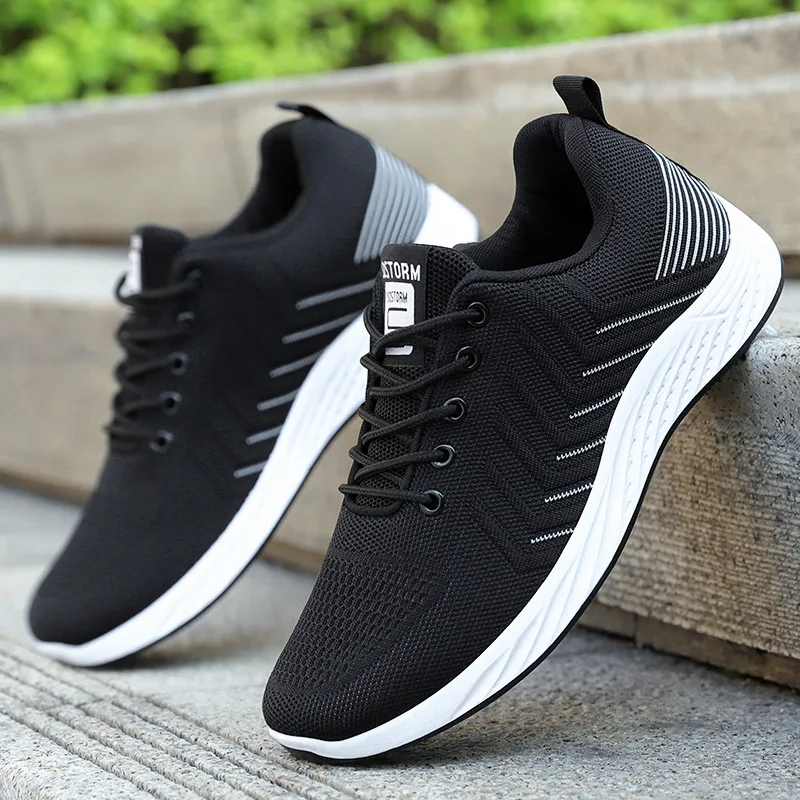 Top Trends: New Men&#039;s Fashion Casual Sneakers, Men&#039;s Flying Woven Shock-absorbing Running Shoes, Version Mesh Breathable Shoes Shoppable Styles