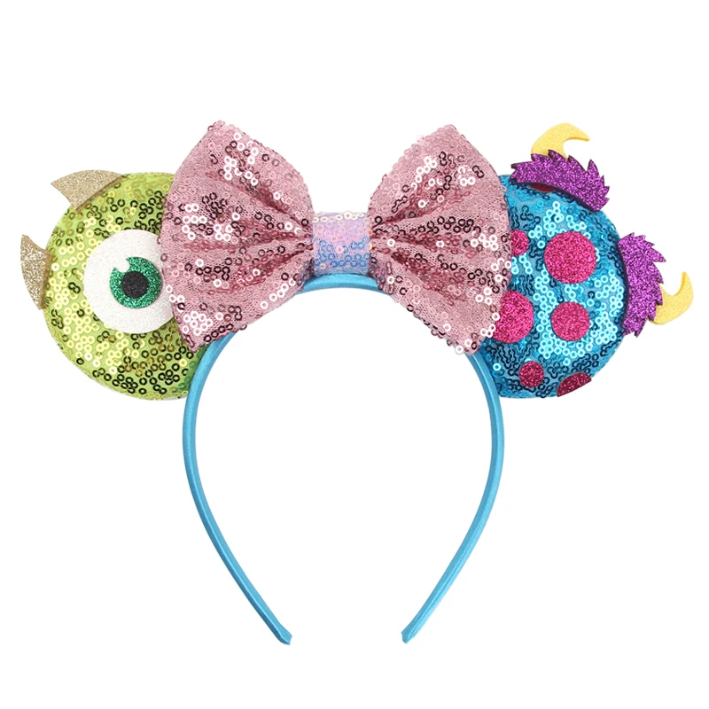 Top Trends: NEW Sullivan Disney Ears Headband Monster Inc Minnie Mouse Hairband Women Cartoon Character Cosplay Hair Accessories Kids Party Shoppable Styles - Image 3