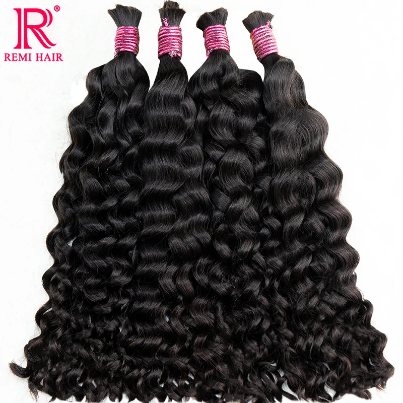 Top Trends: 100% Real Remy Hair Extensions Unprocessed Hot Selling Black Curly Human Hair Bulk Weaving For Braiding Seamless Shoppable Styles