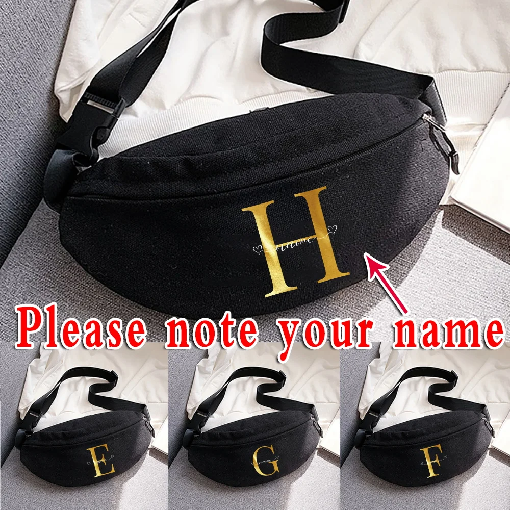 Top Trends: Custom Name Waist Pack Bags Women Fanny Packs Letter Print Casual Chest Bags Man Belt Pouch Travel Hip Bag Sport Purses Pocket Shoppable Styles