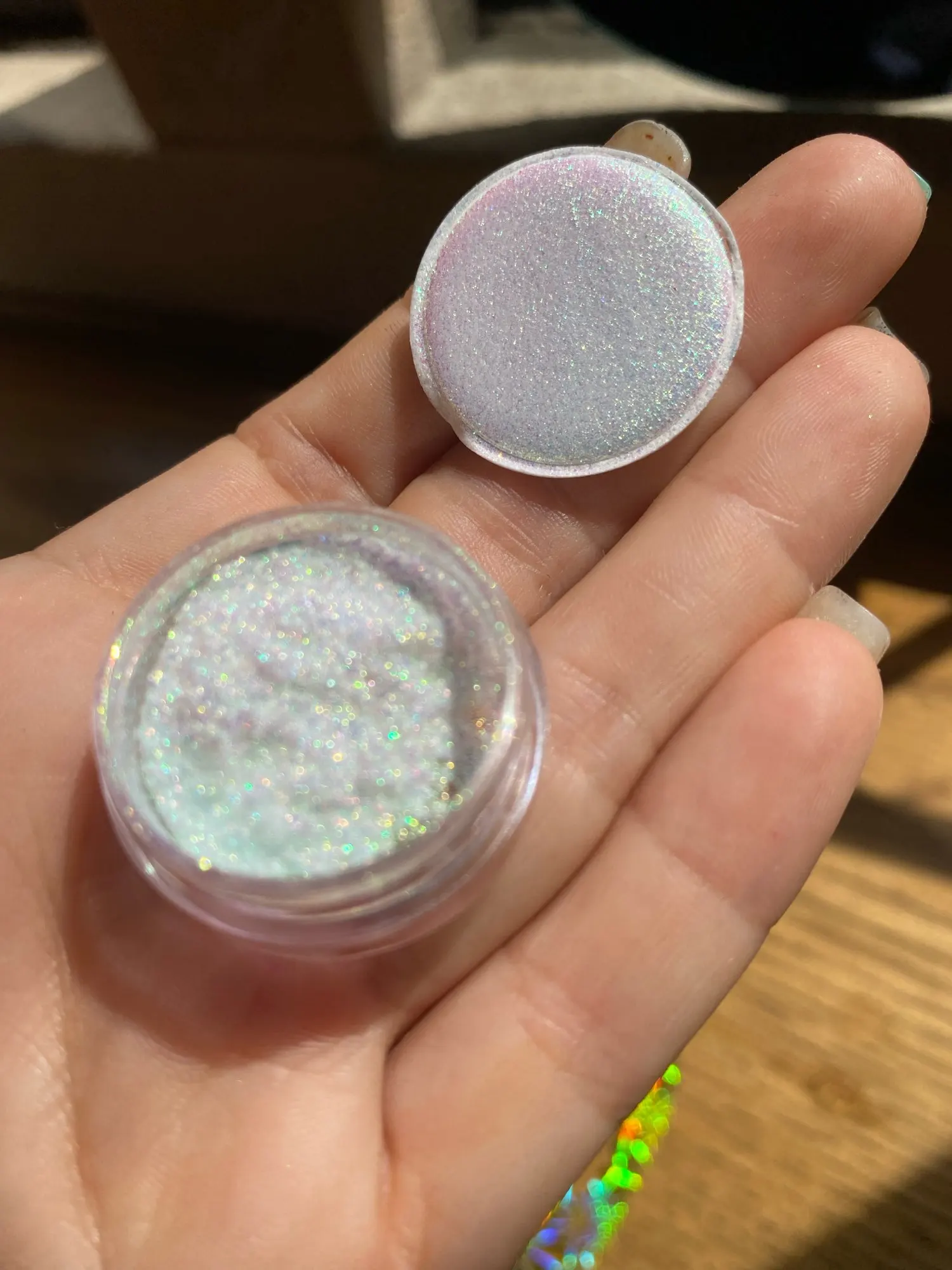 Top Trends: 0.2g / jar Aurora Chrome Unicorn Nail Pigment Rainbow Mirror Mermaid Nail Art Powder With 1-Sponge-Stick Unicorn Mirror Powder F-t Shoppable Styles