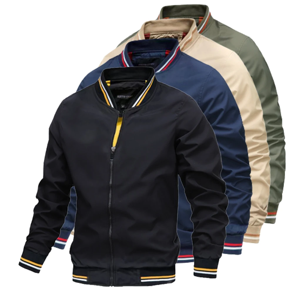 Top Trends: Men's Bomber Jacket Men Spring Autumn Casual Windbreaker Pilot Baseball Coat Army Men's Jackets Cargo Flight Jacket Male Clothes Shoppable Styles