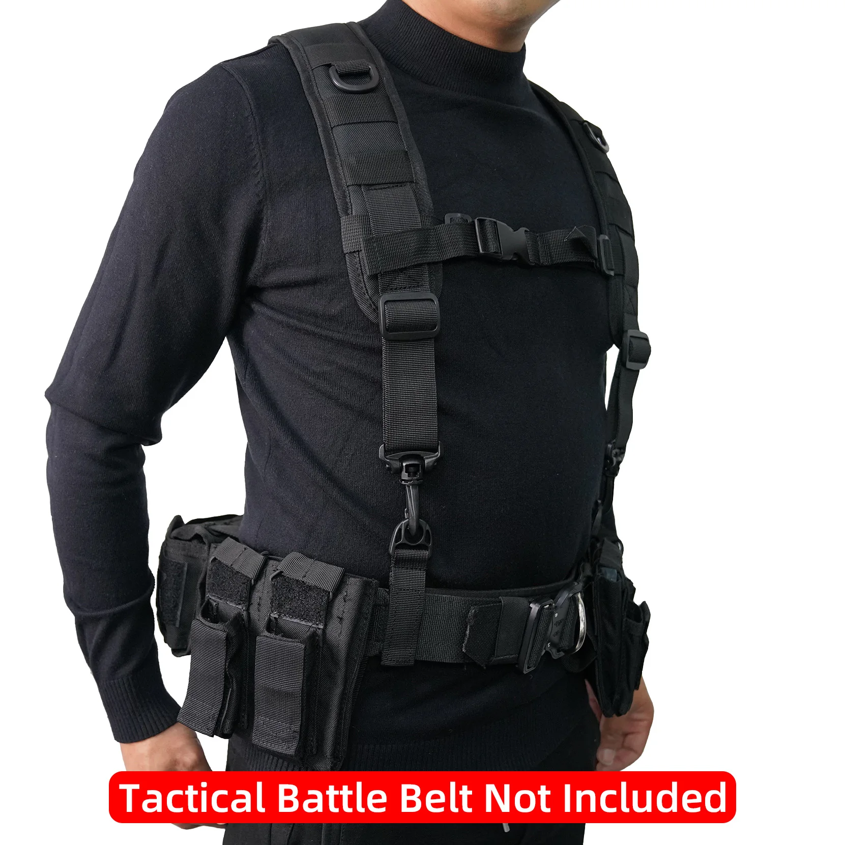 Top Trends: MELOTOUGH Tactical Outdoor H-Harness Duty Belt Suspenders (Battle Belt Not Included) Adjust Suspender подтяжки тактические Shoppable Styles - Image 3