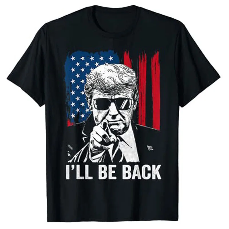 Top Trends: I'll Be Back Funny Trump 2024 45 47 Save America Men Women T-Shirt Pro Trump Fans Support Graphic Tee Tops Campaign Outfit Gifts Shoppable Styles