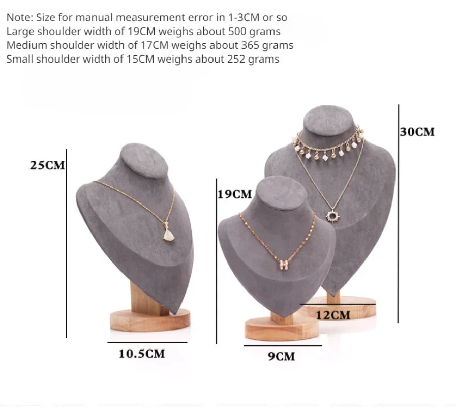 Top Trends: Jewelry Bust With Wooden Base Display Holder Stand Display Necklace Mannequin Model For Bedroom Retail Stores Countertop Shows Shoppable Styles - Image 6