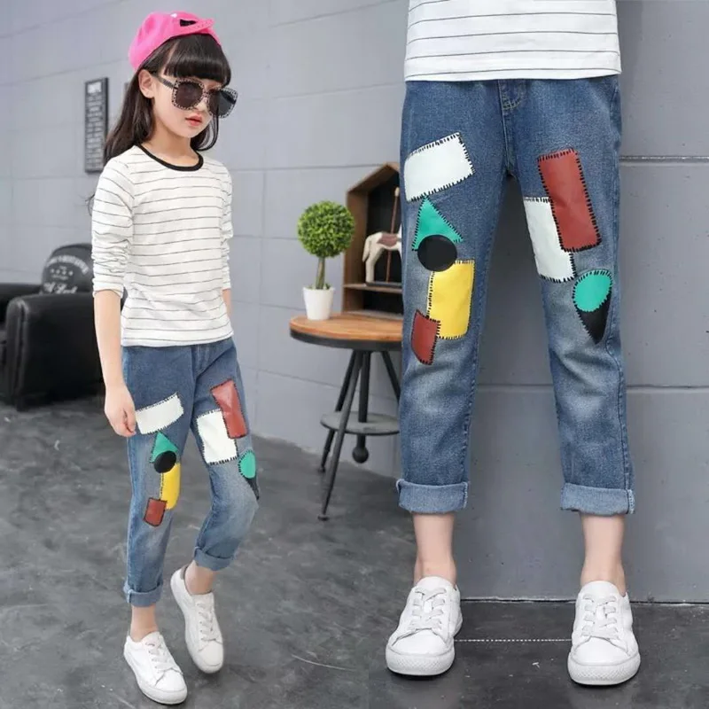 Top Trends: Summer Teen Girls Jeans Blue High Waist Slim Denim Pants For Girls Kids Trousers Casual Children Clothes For 8 10 12 Years Shoppable Styles - Image 3