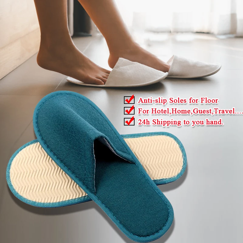 Top Trends: 1 Pair Unisex Disposable Slippers Woman Shoes Non-slip Simple Home Guest Indoor Slipper Portable Folding Hotel Travel Slippers Shoppable Styles