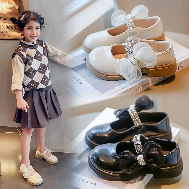 Top Trends: Children Little Leather Shoes Fashion Girls Princess Shoes For Wedding Party Dance Kids Performance Dress Shoes Chaussure Fille Shoppable Styles