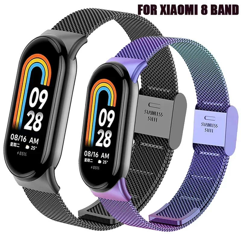 Top Trends: Metal Band Stainless Steel Strap For Xiaomi Mi Band 8 Smart Bracelet Replacement Accessories Watchband Miband 8 Smartwatch Shoppable Styles