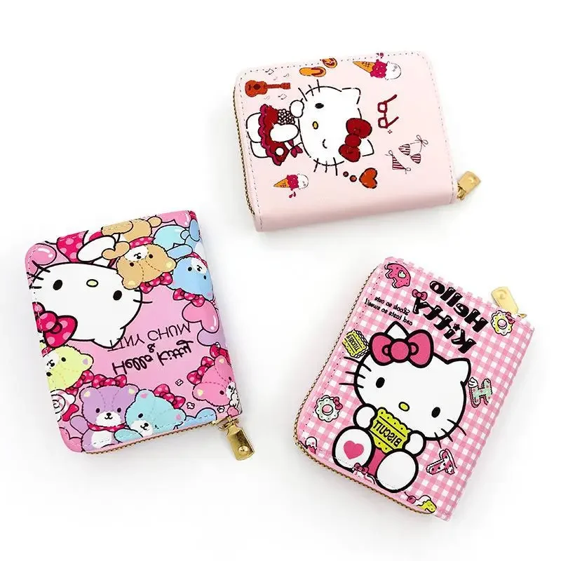 Top Trends: Hello Kitty Womem Purse Sweet Girl Student Pu Leather Waterproofing Short Embosed Change Storage Wallet Sanrio Peripheral Gift Shoppable Styles