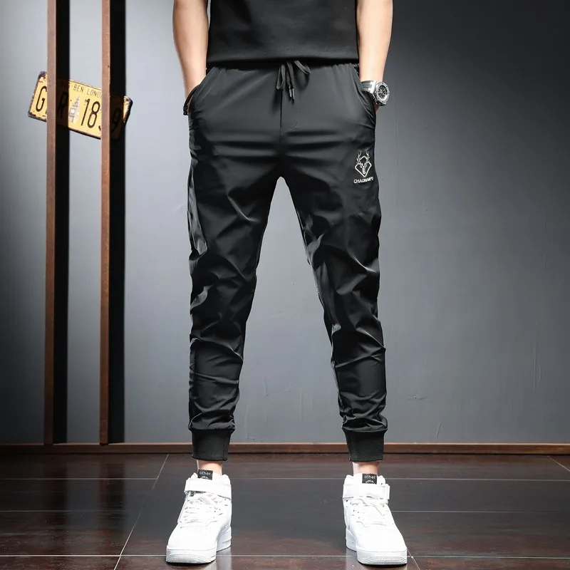 Top Trends: Pants Men Black Casual Sport Joggers Summer Lightweight Fashion Embroidery Slim Fit Elastic Waist Drawstring Jogging Trousers Shoppable Styles