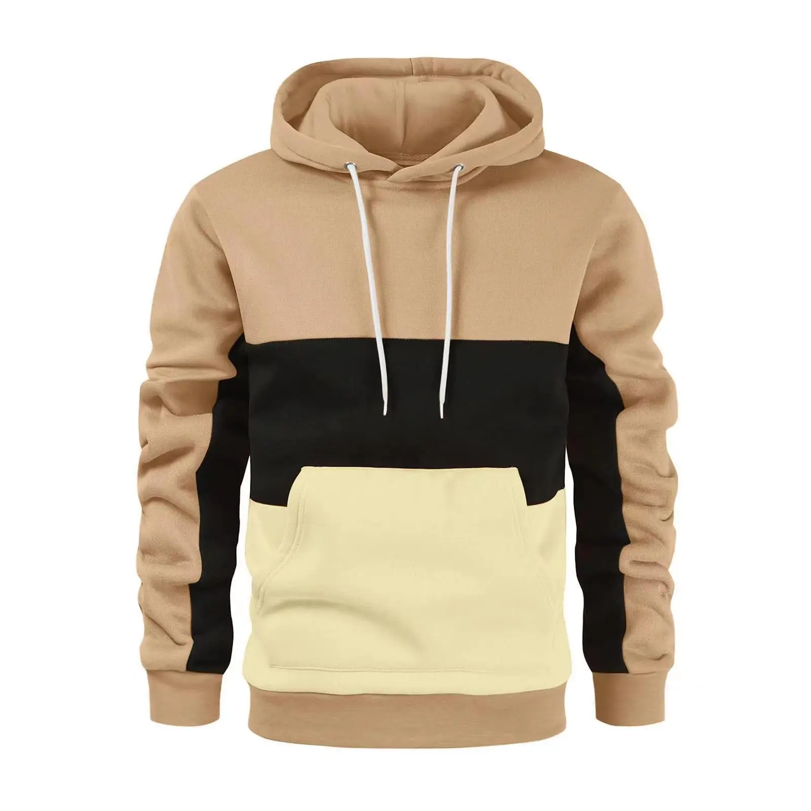 Top Trends: 2023 Fashion Autumn Hoodies Men Sweatshirt Male Stitching Hooded Hip Hop Long Sleeve Sweatshirt Men Silm Hoodies Outwear Shoppable Styles