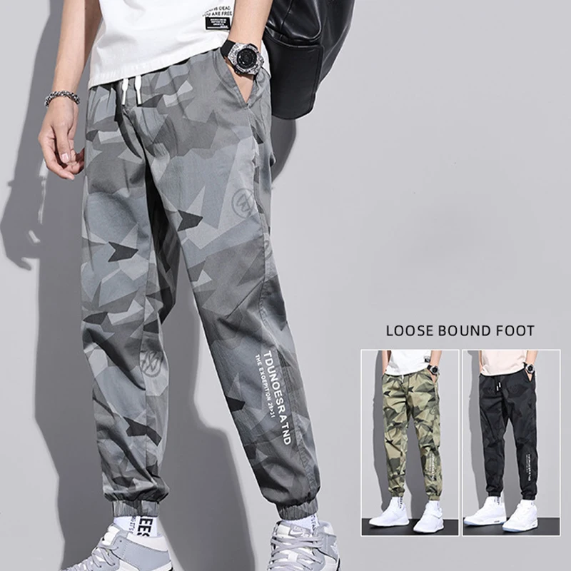 Top Trends: Multi-Pocket Camouflage Men Trousers Joggers Cargo Pants Men Summer Harem Pants Quick Drying Drawstring Loose Casual Sweatpants Shoppable Styles