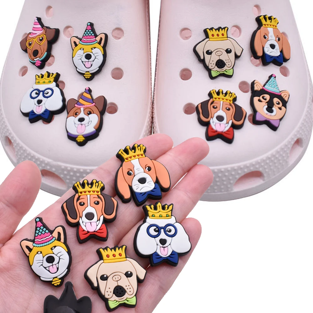 Top Trends: Wholesale 1pcs PVC Shoe Accessories For Crocs Charms Dog Badge Women Clogs Buckle Kids Pins Decoration Jeans Wristbands Shoppable Styles