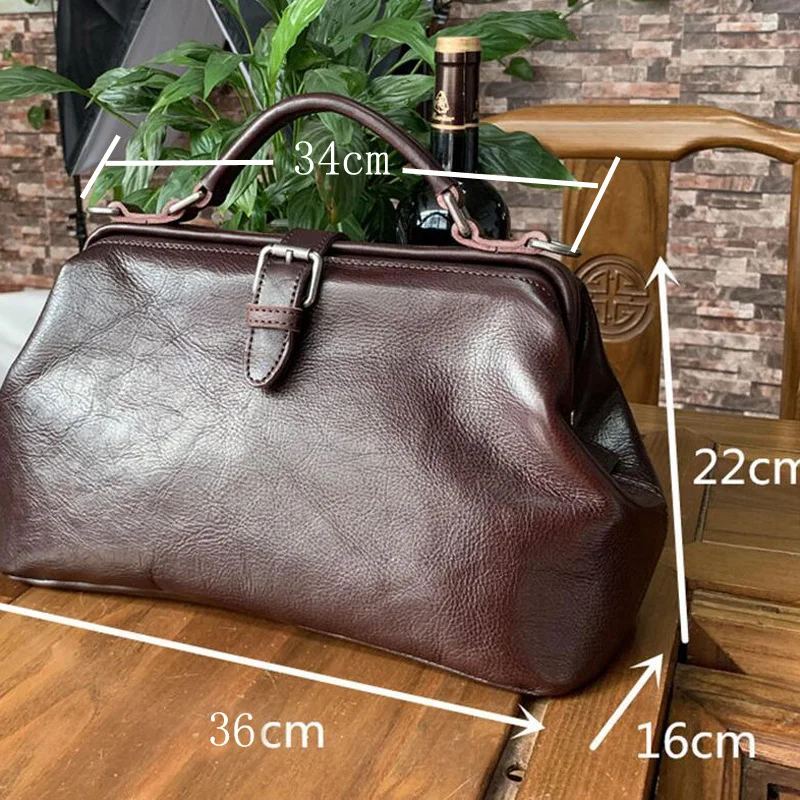 Top Trends: MOTAORA Top Quality Genuine Leather Women Shoulder Bag Long Strap Doctor Bags Vintage Woman Handbag Cow Leather Women Bags 2024 Shoppable Styles - Image 6