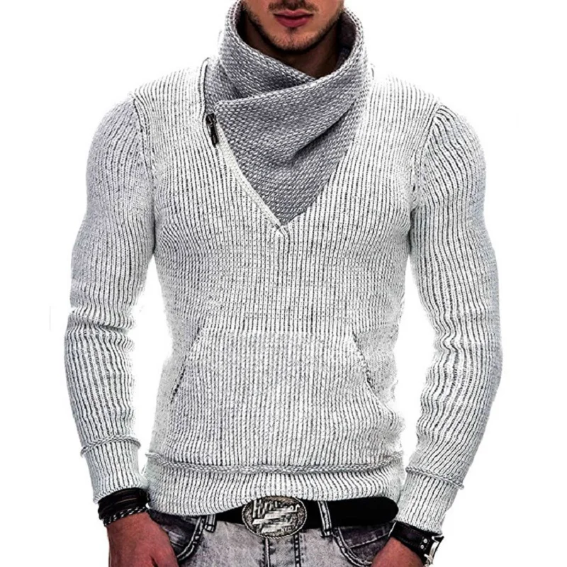 Top Trends: Men's Fashion Long Sleeve Turtleneck Knit Sweater Autumn And Winter Versatile Harajuku Knit Jumper Comfortable Bottoming Shirt Shoppable Styles - Image 3