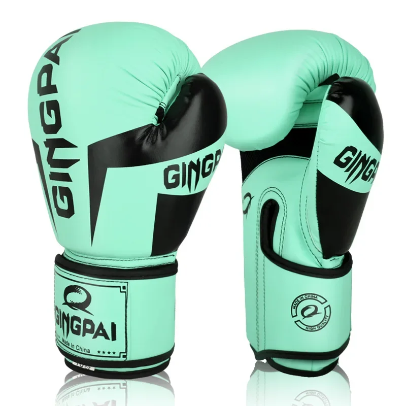 Top Trends: Professional Boxing Gloves PU Leather Muay Thai Guantes Boxeo Sanda Free Fight MMA Kick Boxing Training Glove For Men Women Kids Shoppable Styles