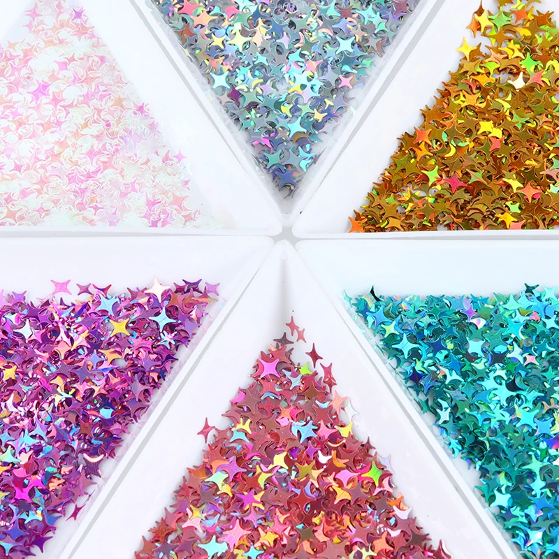 Top Trends: Starry Resin Sequins Shiny Four-pointed Star Glitter For Epoxy Resin Filling UV Silicone Mold Filler DIY Crystal Crafts Handmade Shoppable Styles