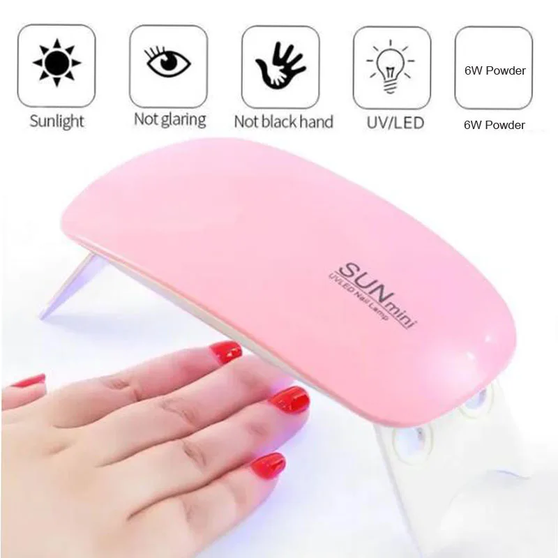 Top Trends: Portable Nail Lamp 6w Mini Nail Dryer White Pink UV LED Lamp Usb Interface Nail Lamp For Nail Polish Varnish Curing Machine Shoppable Styles