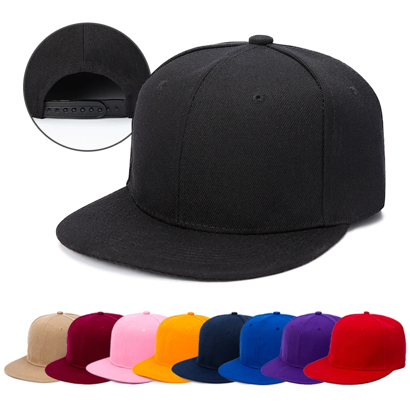 Top Trends: High Quality Adult Hip Hop Cap For Men Women Team Embroidery Logo Print Text Custom Flat Brim Baseball Hat Snapback Shoppable Styles