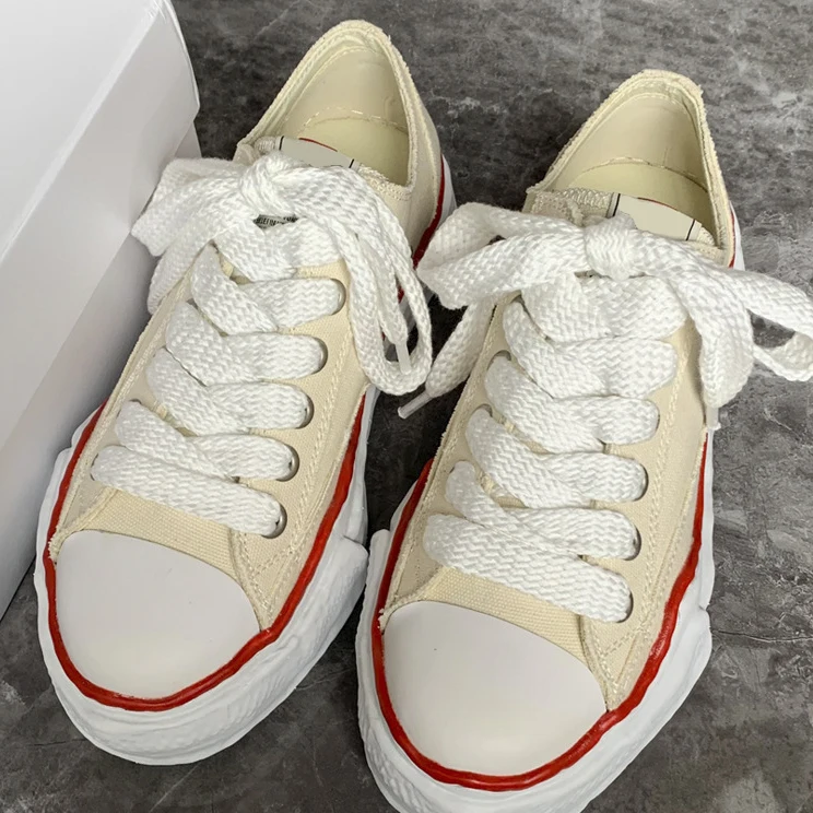 Top Trends: Japanese Brand MMY Thick Bottom Canvas Shoes Mihara Couple Board Shoes Yasuhiro Shoes Men&#039;s Casual Shoes Women&#039;s Sneakers Shoppable Styles