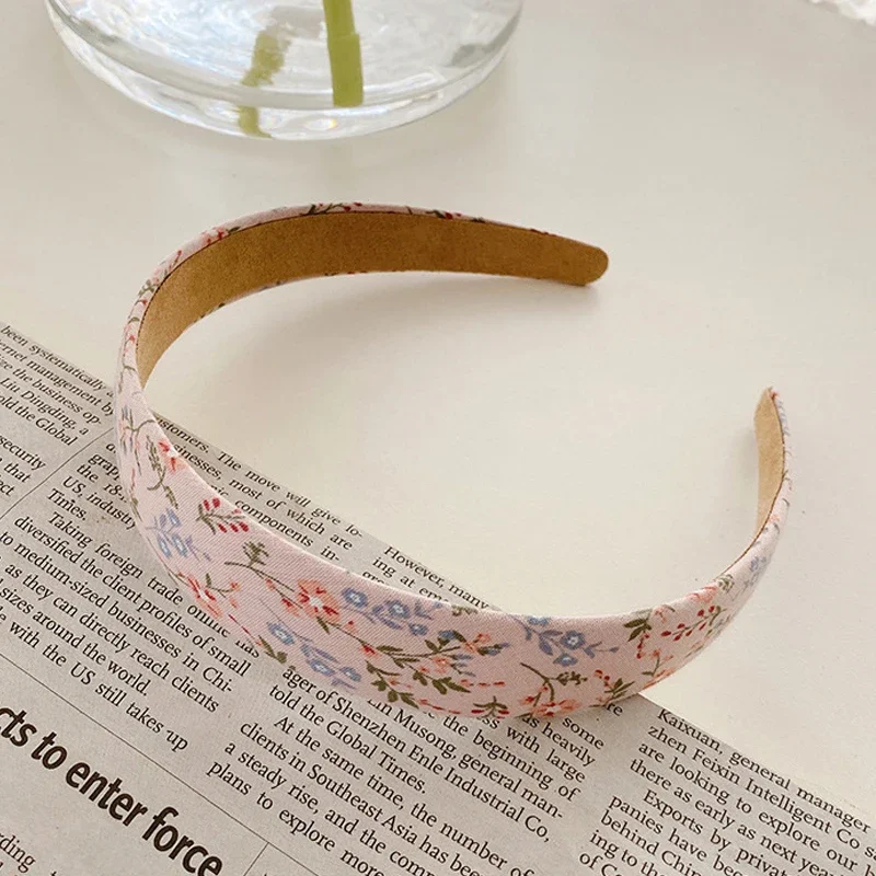 Top Trends: Korea Style Retro Headband Women Simple Cloth Fabric Hair Band Floral Lattice Hairbins For Ladies Girl Headwear Hair Accessories Shoppable Styles - Image 6