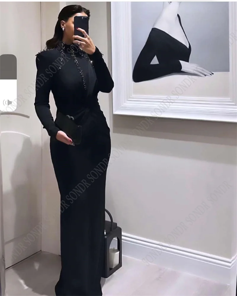 Top Trends: SONDR Black Sequins Beads Shiny Mermaid Evening Dresses Full Sleeves Formal Night Party Club Occasion Dress Prom Gowns 2023 Shoppable Styles - Image 3