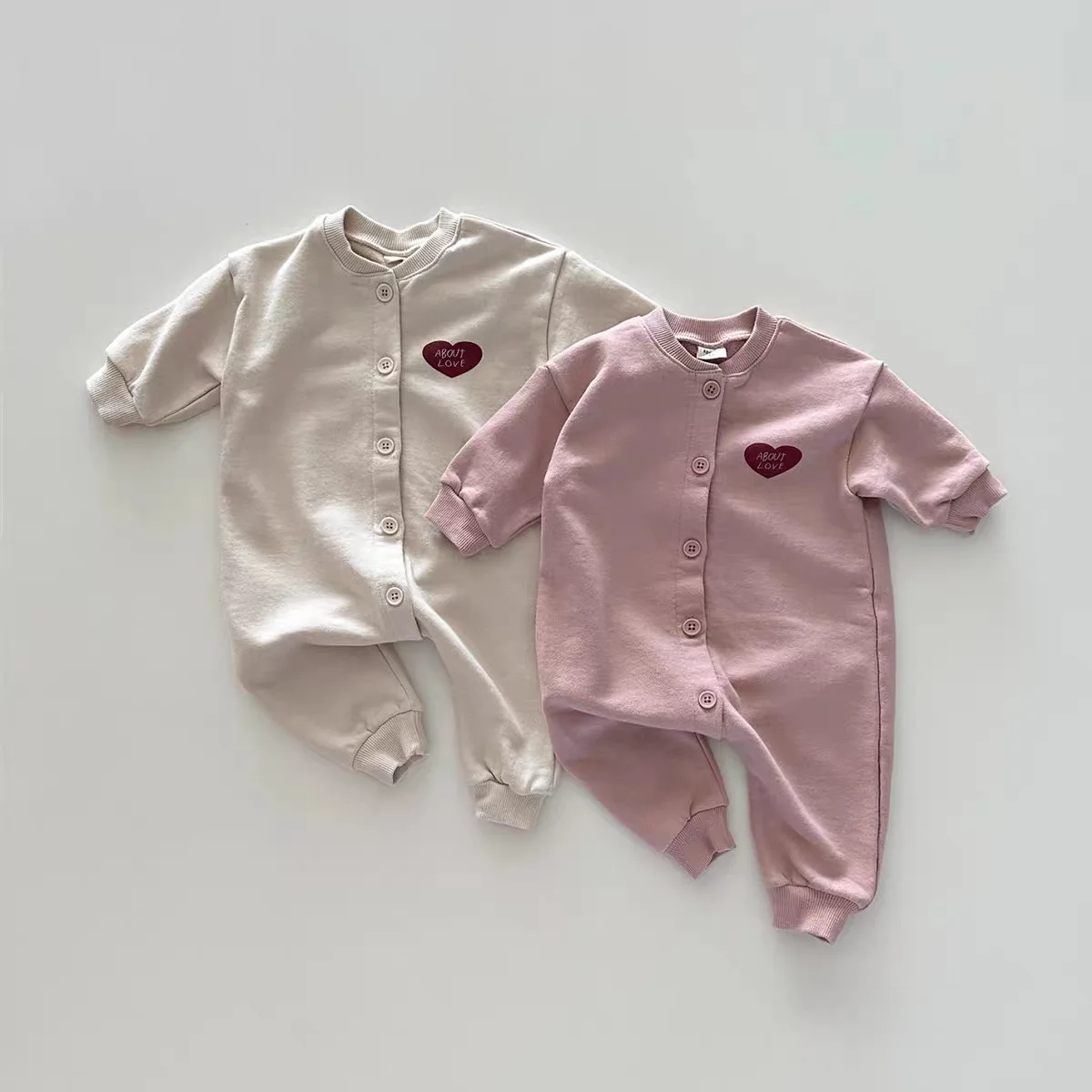 Top Trends: 2023 Autumn New Baby Long Sleeve Romper Newborn Infant Girl Heart Print Jumpsuit Toddler Casual Romper Baby Clothes 0-24M Shoppable Styles