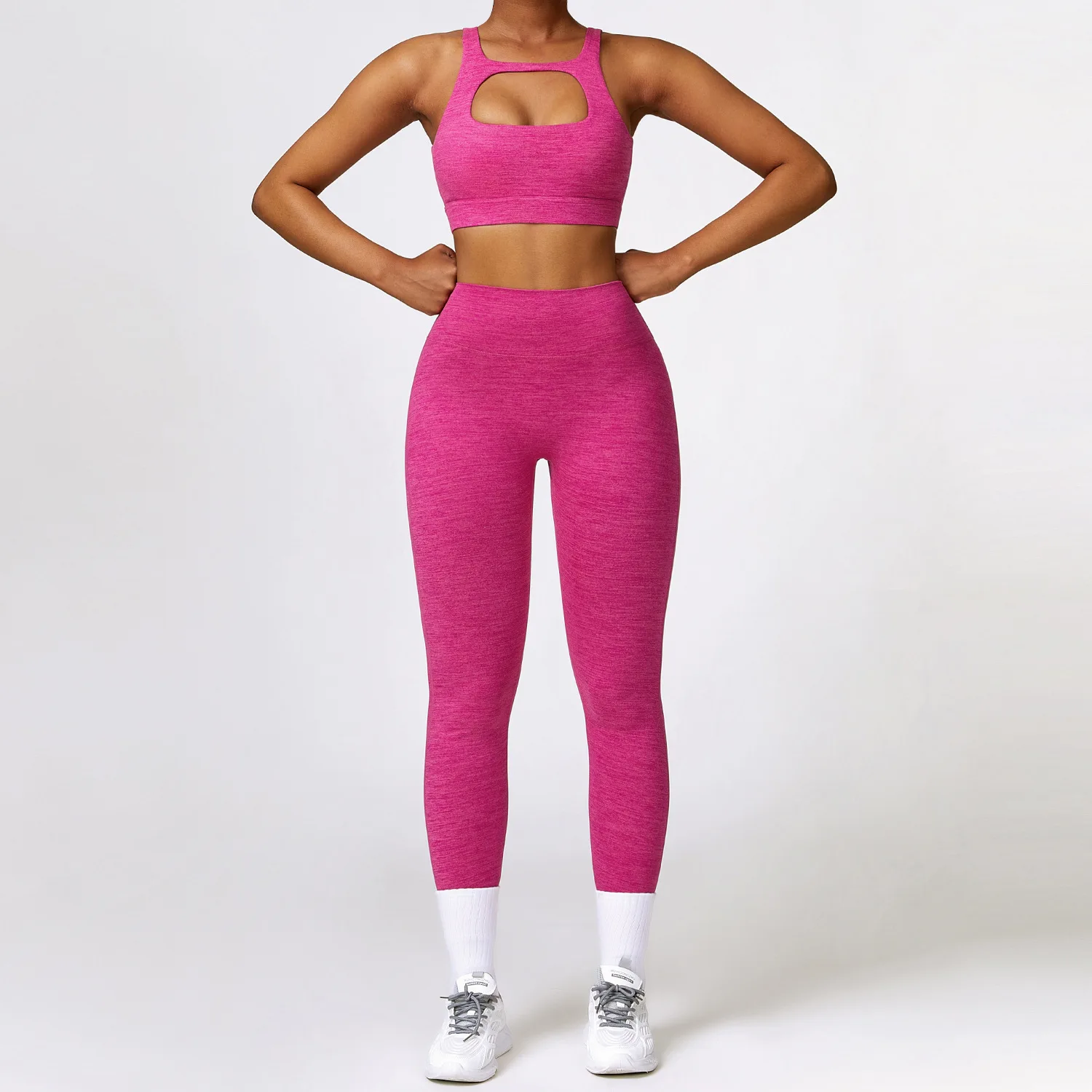 Top Trends: Seamless Yoga Set Workout Outfits For Women Tracksuit 2PCS Sport Bra High Waist Shorts Yoga Leggings Sets Fitness Gym Clothing Shoppable Styles - Image 2