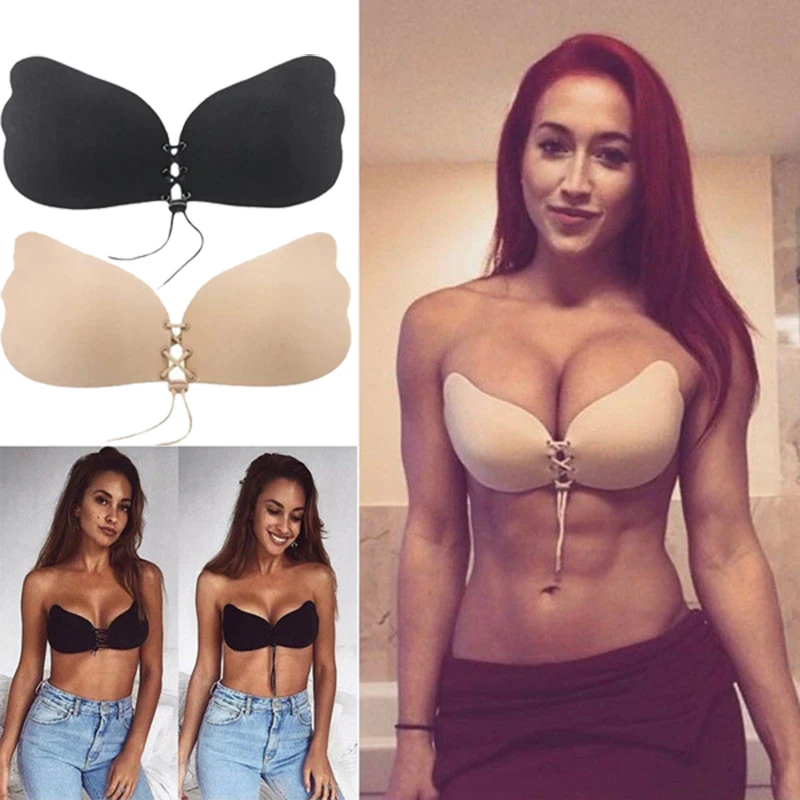 Top Trends: Invisible Strapless Adhesive Stick Bra Strapless Push Up Bras Women Sexy Backless Lingerie Seamless Silicone Bralette Underwear Shoppable Styles - Image 2