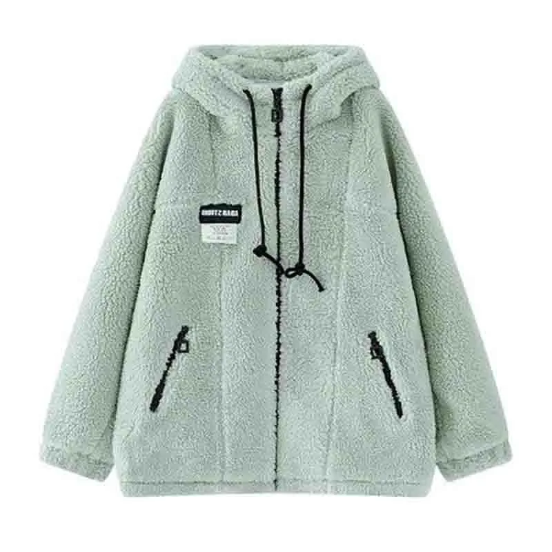 Top Trends: Winter Sweatshirts Oversized Warm Sudaderas For Women Zip Up Coat Fleece Hooded Coat Korean Fashion Women 2024 Y2k Streetwear Shoppable Styles - Image 6