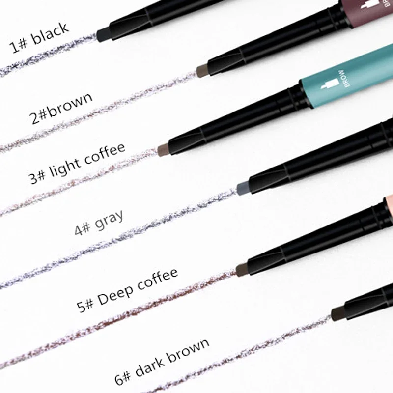 Top Trends: Double-headed Eyebrow Pencil Waterproof Long-lasting Sweat-proof Natural Black Brown Ultra Fine Eyebrow Pen Eye Makeup Cosmetic Shoppable Styles - Image 6