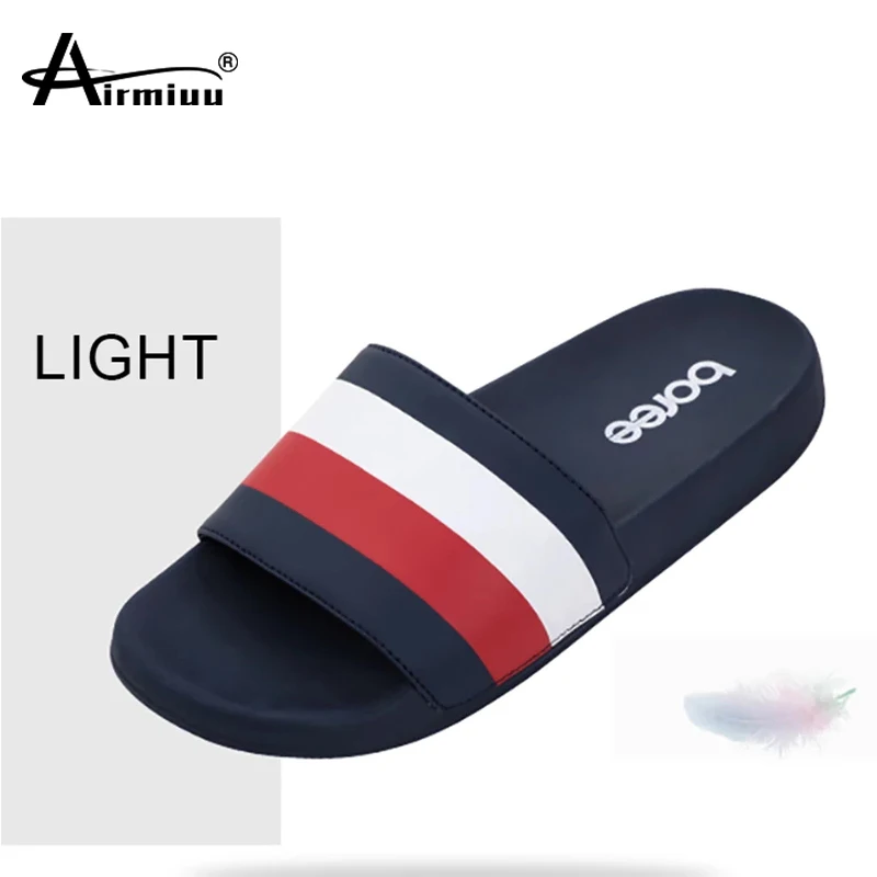 Top Trends: Slippers Mens Summer New Casual Striped Beach Flip Flops Male EVA Designer Shoes Outdoor Indoor Bathroom Slides Zapatos Hombre Shoppable Styles