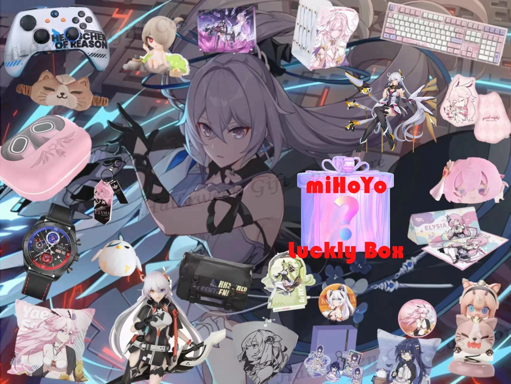 Top Trends: Honkai Impact 3 MiHoYo Official Authentic Lucky Box Fashion Anime Accessories Cosplay Game Surrounding Surprise Gift Decoration Shoppable Styles