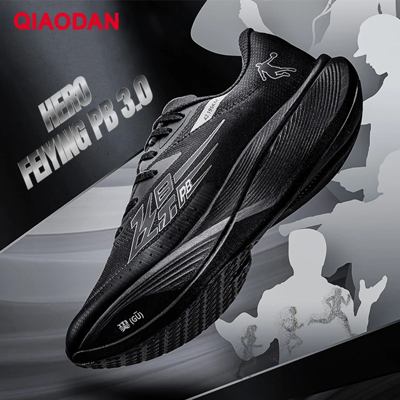 Top Trends: QIAODAN Black FEIYING PB3.0 Professional Marathon Running Shoe 2023 New Carbon Plate Breathable Stability Sneaker BM23230299 Shoppable Styles